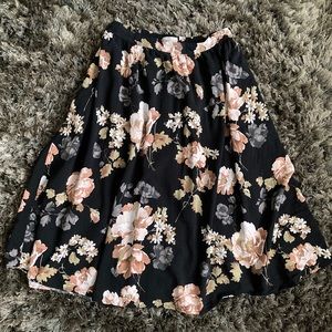 Abercrombie & Fitch floral midi skirt